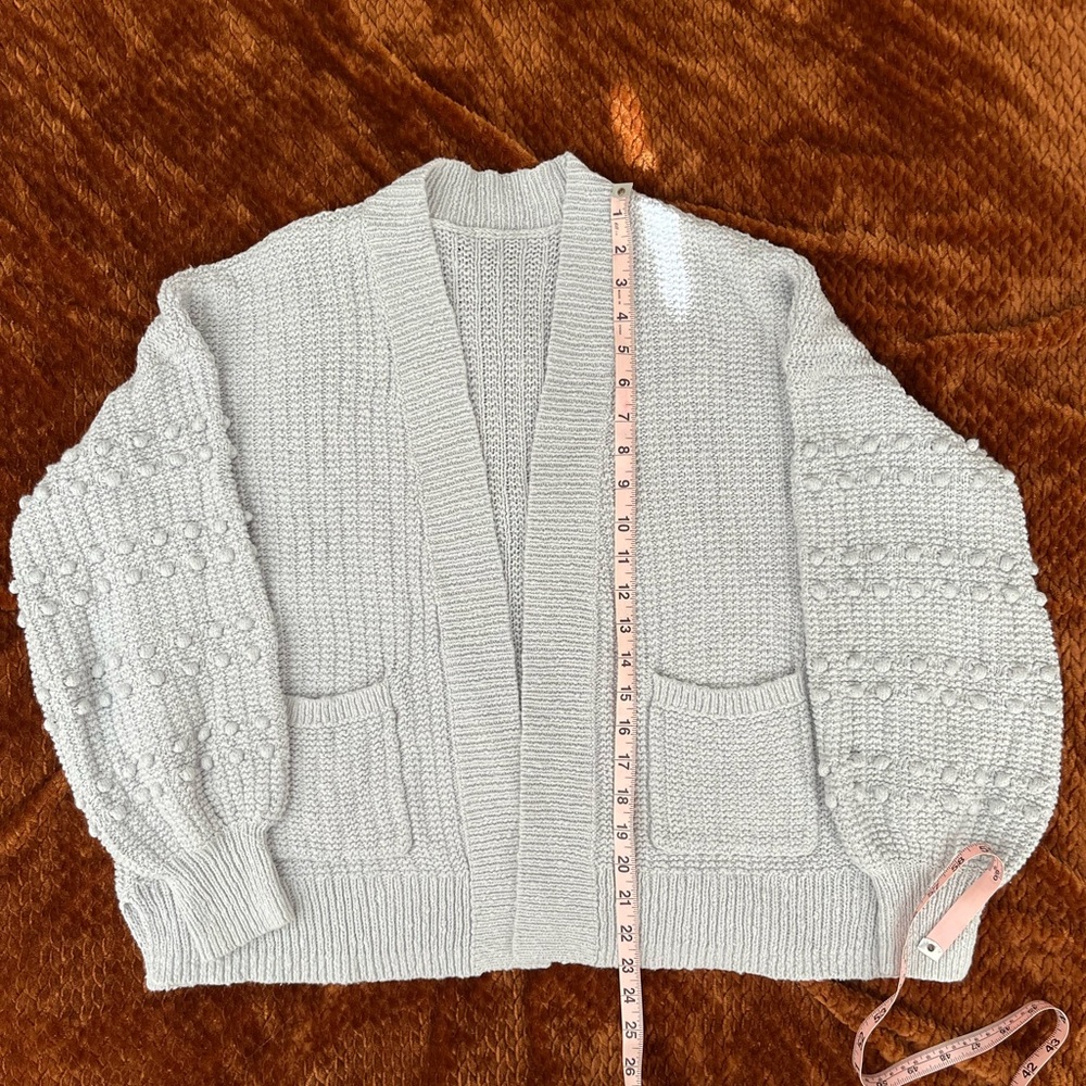 Madewell Bobble Cardigan in light grey size M